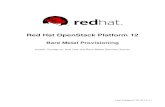Red Hat OpenStack Platform 12 Bare Metal Provisioning · 2018. 10. 11. · OpenStack Object Storage (swift) is used by certain drivers to expose temporary URLs to images. The Bare