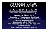 Specialist in Viticulture and Small Fruit Western MD Research ...€¦ · The New Grape Growers Workshop for Maryland and the Mid-Atlantic Joseph A. Fiola, Ph.D. Specialist in Viticulture