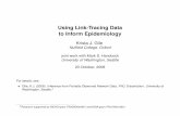 Using Link-T racing Data to Inf orm Epidemiology · Using link-tr acing data to infor m epidemiology [1] Fitting Models to P ar tially Obser ved Social Netw ork Data ¥ Tw o types