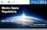Mexico Space Regulations · 2016. 3. 23. · Outer Space Regulation IV. Problematic in the dual use of space by space objects V. Conclusions 23 March 2016 ICAO / UNOOSA Symposium