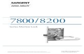 7800/ 8200€¦ · SARGENT Manufacturing Company, ® ® ®