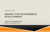 ENERGY FOR SUSTAINABLE DEVELOPMENT...ENERGY GENERATION Renewable Energy (RE) is energy that comes from resources which are continually replenished such as sunlight, wind, rain, tides,