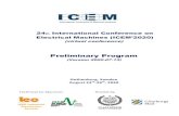 24th International Conference on Electrical Machines (ICEM ...media.icem2020.se/2020/07/Program-Preliminary... · 24th International Conference on Electrical Machines (ICEM’2020)