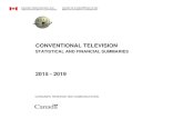 CONVENTIONAL TELEVISION · 2020. 6. 11. · conventional television statistical and financial summaries 2015 - 2019 consumer, research and communications. section page foreword i