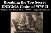Breaking the Top Secret ENIGMA Codes of WW-II · 2016. 11. 22. · Enigma Codes . Reading of the German Enigma Messages Had to be hidden from the Germans …sometimes requiring the
