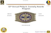 52 Annual Philip A. Connelly Awards Program · 2020. 6. 16. · • Award individuals for stellar management practices • Honor the traditions of the Philip A. Connelly Awards Program