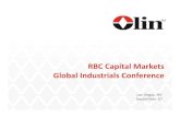 RBC Capital Markets Global Industrials Conference 9-10-19 ... · Global operating rates have improved and IHS Markit projects sold out conditions by 2023 10 1 Global Chlor-Alkali