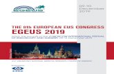 The 8th european euS CongreSS egeuS 2019The 8th european euS CongreSS egeuS 2019 within the bounds of the VI Moscow InternatI onal FestIVal oF endoscopy and s urgery, 09-15 december