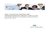 SNC-LAVALIN GROUP INC. MANAGEMENT PROXY CIRCULAR/media/Files/S/SNC... · SNC-LAVALIN GROUP INC. NOTICE OF ANNUAL MEETING OF SHAREHOLDERS To the shareholders of SNC-Lavalin Group Inc.