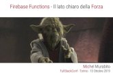 Firebase Functions - Il lato chiaro della Forza · Intro Firebase Firebase Functions (Trigger & Cron) Agenda Admin Library Firebase Functions - Il lato chiaro della Forza michelmurabito.