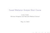 Causal Mediation Analysis Short Course...Causal Mediation Analysis Short Course Linda Valeri McLean Hospital and Harvard Medical School May 14, 2018 Plan of the Course 1. Concepts