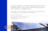 Calculation and Measurement Methods for the Performance of ... · T b fin base temperature (°C) T f heat carrier fluid temperature (°C) T g cover temperature (°C) T = + ...
