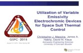 Utilization of Variable Emissivity Electrochromic …...shades the other from the direct solar component Assume infinite plane lunar surface in local EVA environment (e.g. featureless)