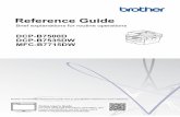 Reference Guide MFC-B7715DW DCP-B7535DW DCP-B7500D · Reference Guide Brief explanations for routine operations DCP-B7500D DCP-B7535DW MFC-B7715DW Brother recommends keeping this