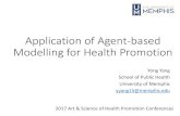 Application of Agent-based modelling for Health Promotion...• Spatial: agents are located in some explicitly defined space • Interactive: agents can interact locally with one another