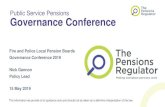 Public Service Pensions Governance Conference · Fire and Police Local Pension Boards Governance Conference 2019 Nick Gannon Policy Lead 15 May 2019 Public Service Pensions Governance