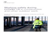 Working safely during coronavirus (COVID-19) in construction and … · 2020. 8. 19. · Working safely during COVID-19 in construction and other outdoor work COVID-19 secure guidance