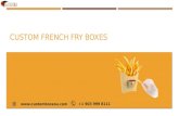 Kraft Custom french fry boxes with Printed logo & Design