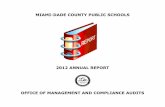 2012 ANNUAL REPORT OFFICE OF MANAGEMENT AND …mca.dadeschools.net/AuditCommittee/AC_September2012/item9.pdf · 2012-2013 fiscal year, this report includes a summary of the auditing