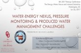 WATER-ENERGY NEXUS, PRESSURE MONITORING & PRODUCED … · 6/26/2017  · Murray, OF5-2015. SWD in Oklahoma, 2009–2015 w/ map of Arbuckle SWD, 2009–2014