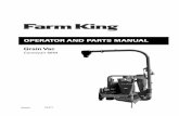 OperatOr and parts Manual · Introduction - 6644 Grain Vac Introduction Congratulations, you have selected a Farm King Grain Vac which is designed and engineered to help you make