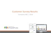 Customer Survey Results - PeoplePulse · Customer Survey 2016| Page 7 Below is a column chart comparing the customer satisfaction score for each customer age group. In 2016 there
