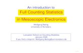 An introduction to Full Counting Statistics in Mesoscopic ... · Introduction General aspects of full counting statistics Probability theory Keldysh-Green’s functions Simple applications