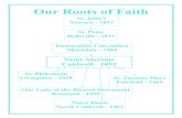 Our Roots of Faith · 3/5/2017  · Our Roots of Faith St. John’s Newark - 1827 St. Peter Belleville - 1831 Immaculate Conception Montclair - 1864 Saint Aloysius Caldwell - 1892