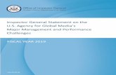 Inspector General Statement on the U.S. Agency for Global ...€¦ · grant management can have a substantial effect on USAGM’s overall . 6 Audit of the United States Agency for