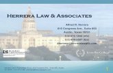 Herrera Law & Associates - Texas City Attorneys...Herrera Law & Associates, PLLC, 816 Congress Ave., Suite 950, Austin, TX 78701 512-474-1492 aherrera@herreralawpllc.com 1 Alfred R.