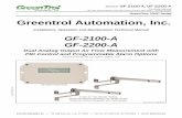GreenFlow 22000 SSeries Greentrol Automation, Inc. · GreenFlow 22000 SSeries TM_GF-2100_GF-2200-A_R1A GreenTrol Automation, Inc. • 156 Holly View Lane Loris, SC 29569 • Toll