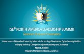 ISE NORTH AMERICA LEADERSHIP SUMMIT · Nominee Showcase Presentation. ISE ® North America Leadership Summit #ISEawards S&T’s Cyber Security Division –Our Mission. ISE® North