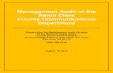 Management Audit of the Santa Clara County Communications ... Audit... · This Management Audit of the Santa Clara County Communications Department was added to the Management Audit