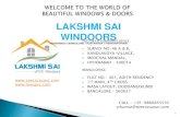 LAKSHMI SAI WINDOORS - McCoy Mart · for uPVC profiles. Under the brands KBE, KÖMMERLING and TROCAL, Profine produce uPVC profiles for windows and doors, shutters and façades as