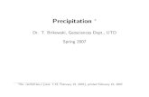 Precipitation - University of Texas at Dallasbrikowi/Teaching/... · • principal characteristics of an actual or design storm are its volume, duration, and the frequency of occurrence