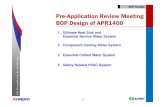 Pre-Application Review Meeting BOP Design of APR1400 · Meeting Design consideration for important DC review items t ion Revie P re-applica 2 8th . BOP Design Introduction Overview