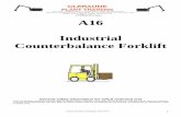 A16 Industrial Counterbalance Forklift · Counterbalance Forklift General safety information for CPCS technical test This is for guidance purposes only and does not relate directly