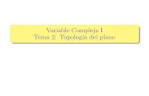Variable Compleja I - Tema 2: Topología del planorpaya/documentos/VariableCompleja/2016... · Teorema de Bolzano-Weierstrass Toda sucesion acotada de numeros´ complejos admite una