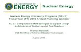 Nuclear Energy University Programs (NEUP) Fiscal …...Nuclear Energy University Programs (NEUP) Fiscal Year (FY) 2016 Annual Planning Webinar RC-03: Computational Methodologies to