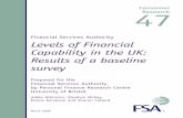 Consumer research 47: Levels of Financial Capability in ... - Levels... · the results of analysing the completed baseline survey of people’s financial capability. 1.1. Development