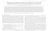 1246 IEEE TRANSACTIONS ON COMPUTERS, VOL. 57, NO. 9 ...meiyang/ecg702/proj/Photonic... · We present photonic networks-on-chip (NoC) as a solution to reduce the impact of intrachip