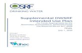 Supplemental DWSRF Intended Use Plan · Supplemental DWSRF . Intended Use Plan . For Funds Appropriated by the ADDITIONAL SUPPLEMENTAL APPROPRIATIONS FOR DISASTER RELIEF ACT, 2019.