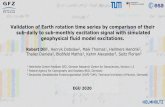 Validation of Earth rotation time series by comparison of ...€¦ · ESA-EOP project PR-EOP-TUM-17/01, contract # 4000120430/17/D/SR: (see also D1695 | EGU2020-17154 Erik Schönemann