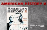 AMERICAN HISTORY X - ac-grenoble.fr€¦ · DENOUNCED PROBLEMS In American History X, Tony Kaye the film director, denounces many American society problems. GANGS VIOLENCE, WEAPONS