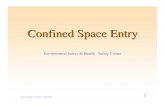 Confined Space Entry · Confined Space Entry Environmetal Safety & Health - Safety Center. Author: R. Chiodi 03/21/1997 rev 04/16/2000 2 Confined Space Entry Why are we here? OSHA