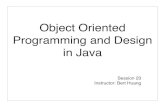 Object Oriented Programming and Design in Javabert/courses/1007/slides/Lecture23.pdf · Locks Review • Each thread must lock() a Lock object before doing tasks that can cause race