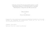 Chain-end functionalization and modification of polymers using modular chemical reactions · 2015. 1. 15. · Modification of Polymers using . Modular Chemical Reactions . Dissertation