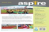News Round-up and Olympics for All - aspirecbs.org.uk · News Round-up and Diary Dates Sky Fallers, smoothie bikes, tag rugby and key dates Pages 7 & 8 Service News Keep up to date