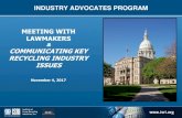 Institute of Scrap Recycling Industries - ISRI - …...ISRI STATE REGIONAL ADVOCACY TRAINING NEW for 2018 •Collaborative Project between ISRI National & Chapters •Customized with