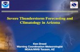 Severe Thunderstorm Forecasting and Climatology …...AZ Hail Events By Month and Size Storm Data 1955-2004.75-1.50 in >1.50 in Arizona Large Hail 1955-2004 Peak hail Season typically